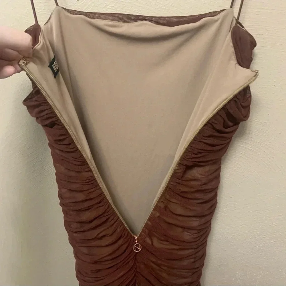 Nookie Mecca Mini Dress in Chocolate Size Small